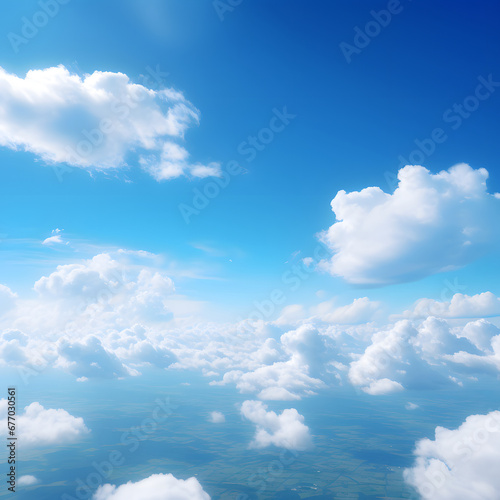 Cloudy blue sky abstract background  blue sky background with tiny clouds