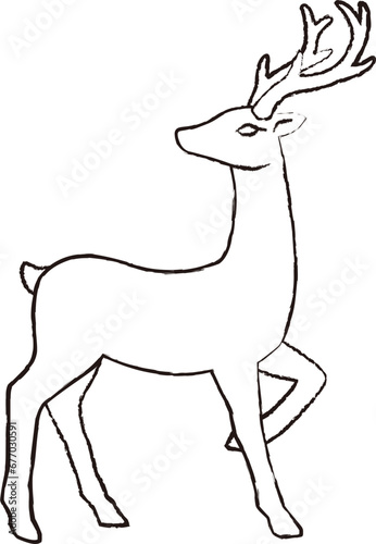 Deer animal vector sketch