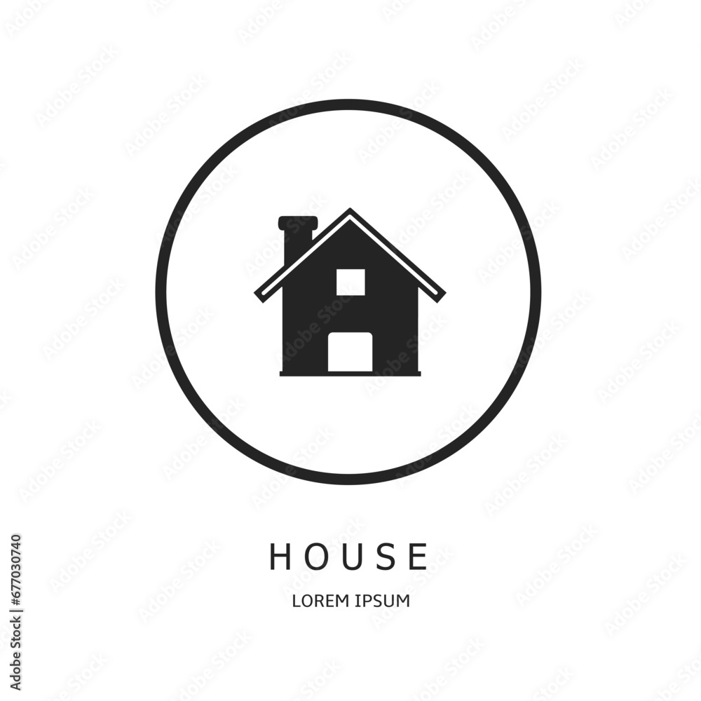 House logo vector design for business. House icon. House logo vector design for business. House icon.