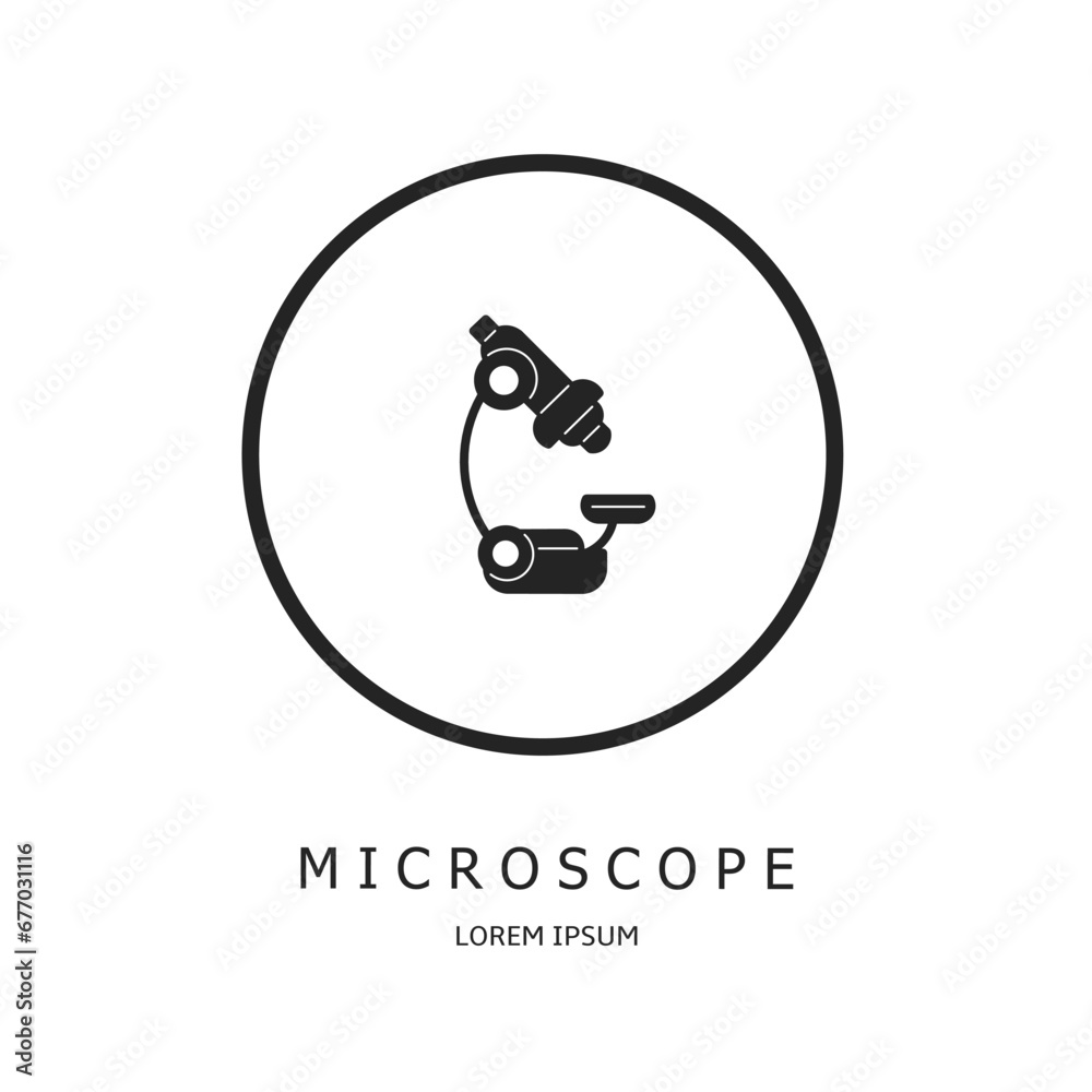 Microscope logo vector design for business. Microscope icon. Microscope logo vector design for business. Microscope icon.