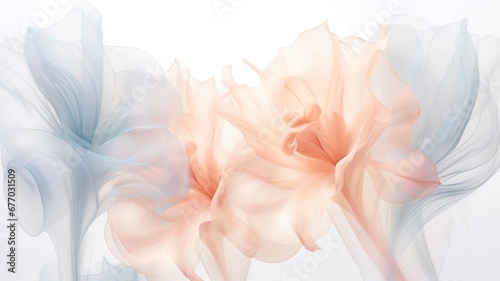 Delicate Petals of Pastel Abstract Floral Motifs - Beautiful Botanical Design © Irfanan