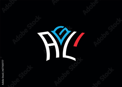 AGL initial monogram letter business and simple modern logo.