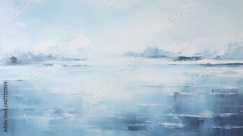 Floating Arctic Dreams Abstract Frozen Seascape in a Serene Realm © Irfanan