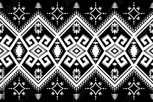 Abstract ethnic fabric patterns.Tribal fabric backgrounds.Folk fabric patterns.geometric seamless fabric pattern.black and white product background.Wallpaper illustrations.Printed background