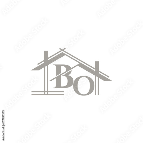 BO logo with a home form element which means a real estate company