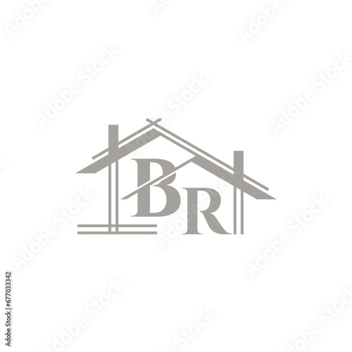BR logo with a home form element which means a real estate company