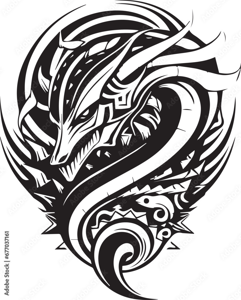 Logo Schlange Tribal Tattoo