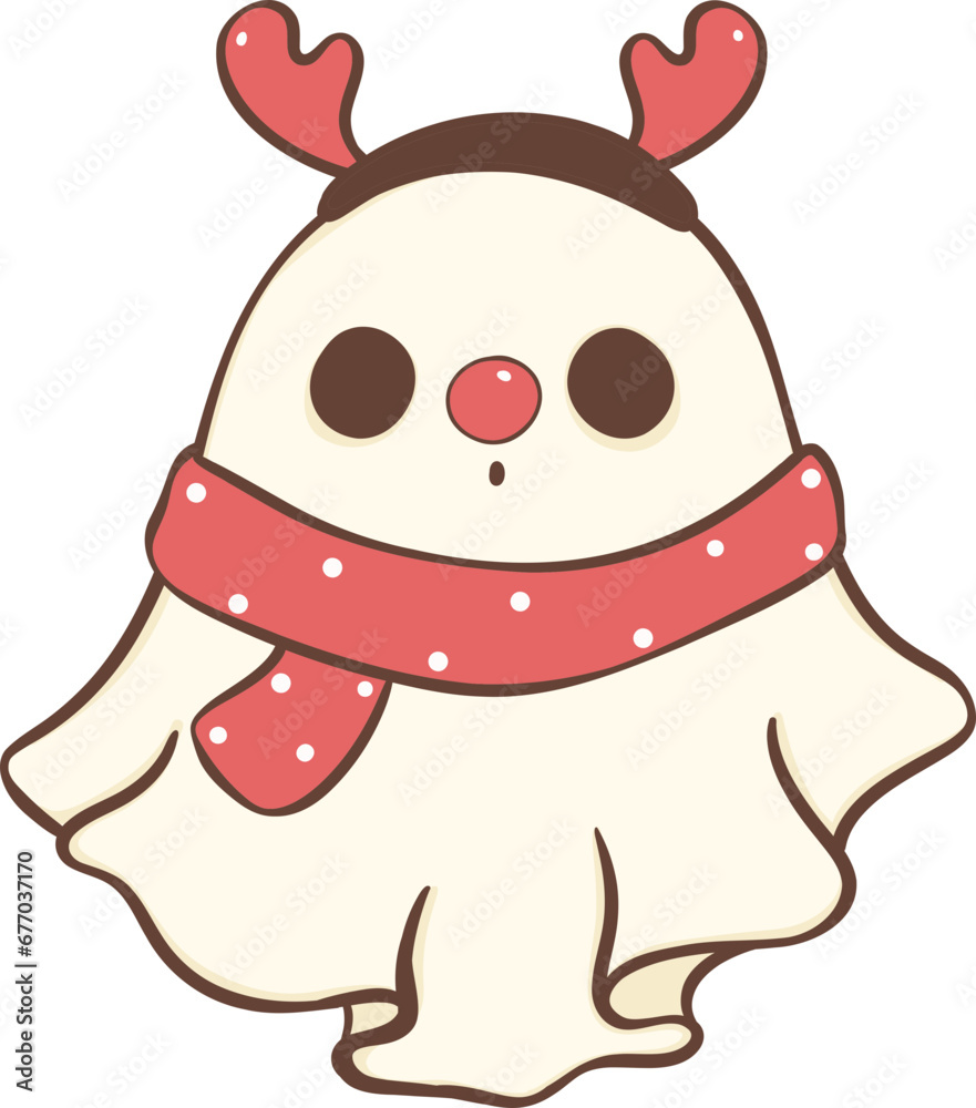 Christmas Ghost cartoon illustration Christmas Ghost cartoon illustration