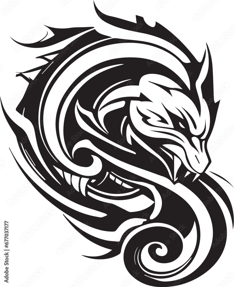 Logo Schlange Tribal Tattoo