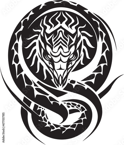 Logo Schlange Tribal Tattoo