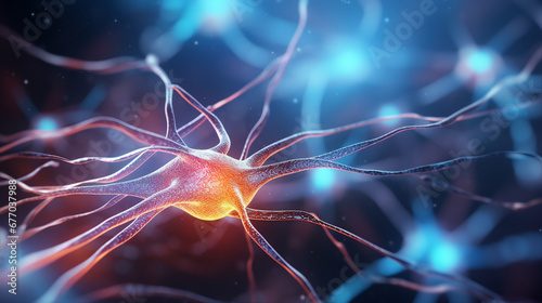 neuron stimulation science brain digital abstract