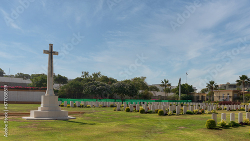 Graves of Second World War soldiers in World War cemetery