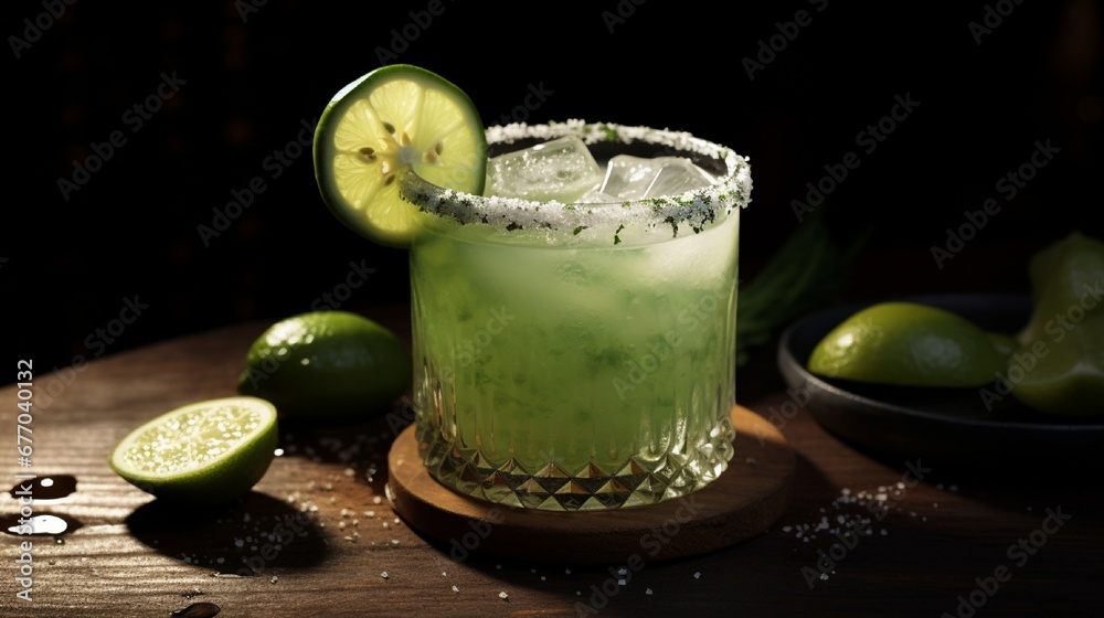 cocktail with kiwi and lime cocktail with kiwi and lime