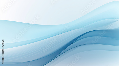 Simple and clear artistic lines gradient abstract background Light blue curve waves created with Generative AI Technology 