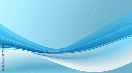 Simple and clear artistic lines gradient abstract background Light blue curve waves