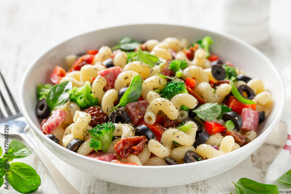  pasta salad  with vegetables