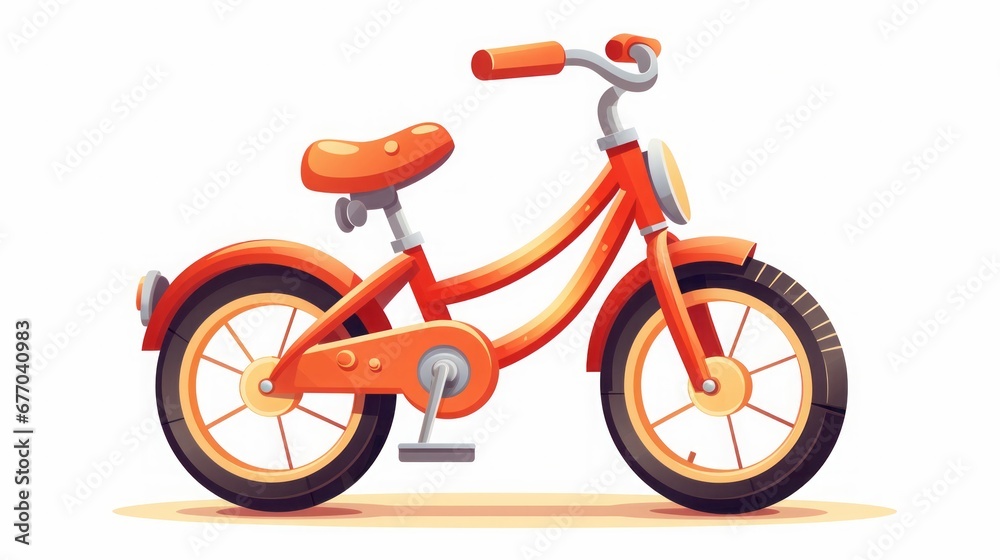 cartoon bicycle on white background isolated. cartoon bicycle on white background isolated.