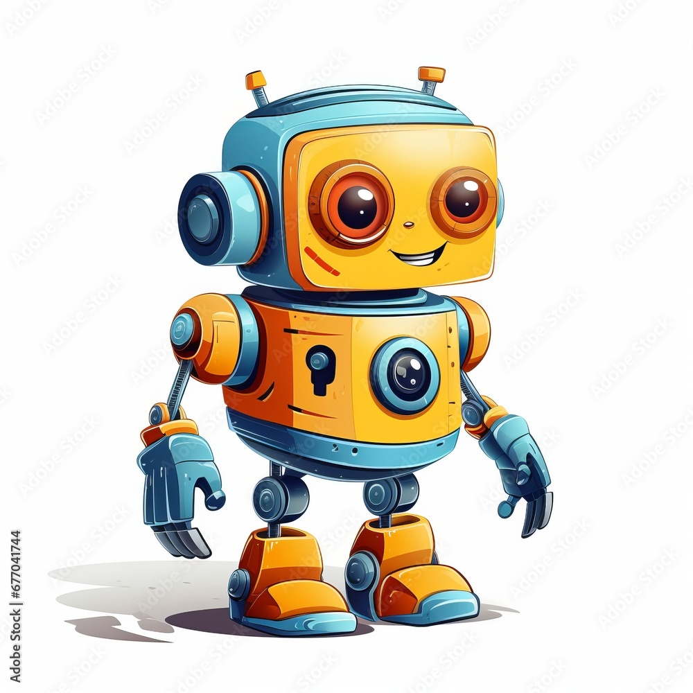 cartoon robot children's toy. cartoon robot children's toy.