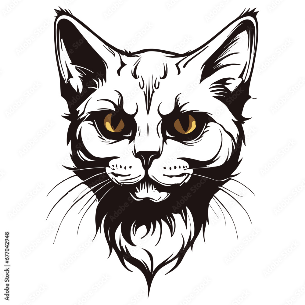 Fototapeta premium hellowen cat silhouette