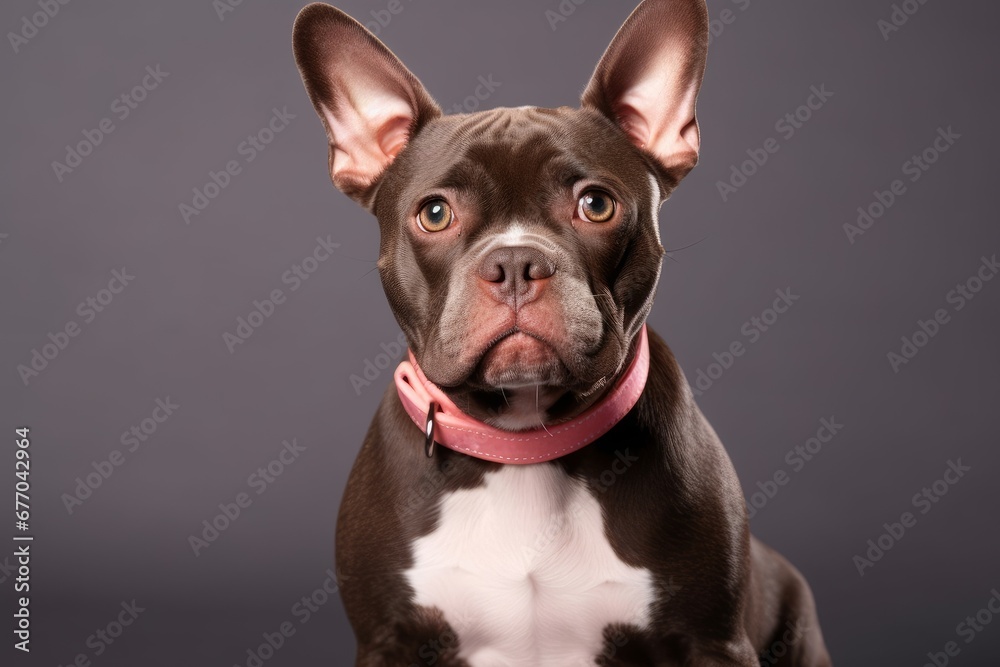 Cute photo of a dog in a studio shot on an isolated background, Generative AI