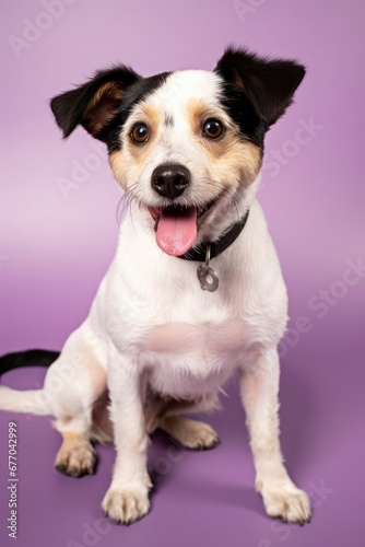 studio shot of a cute dog on an isolated background, Generative AI © Picture Perfect