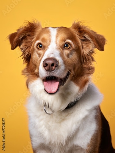 cute dog studio shot on an isolated background, Generative AI © Picture Perfect
