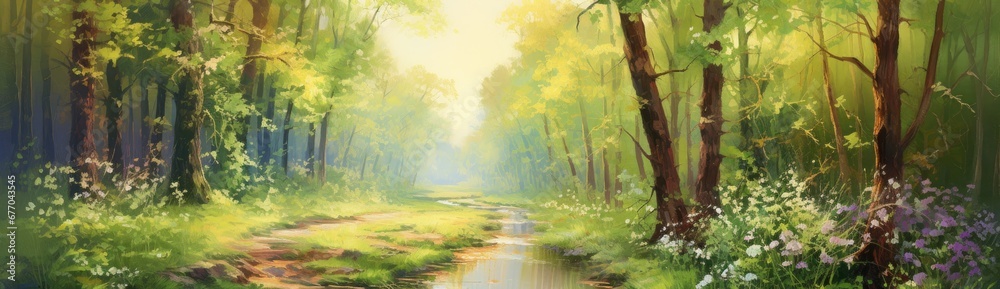 A Serene Journey Through the Enchanting Woods A Serene Journey Through the Enchanting Woods
