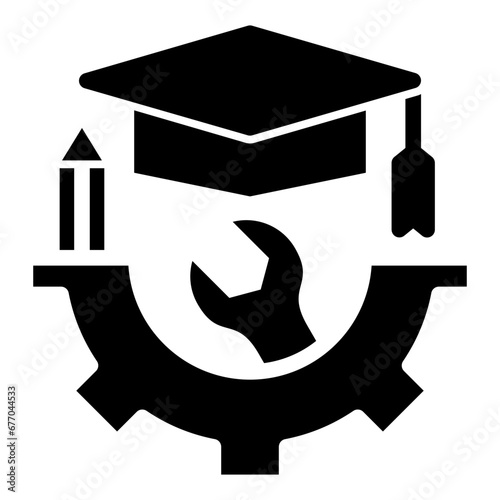 Vocational Glyph Icon.  Included in Internship Icon Pack