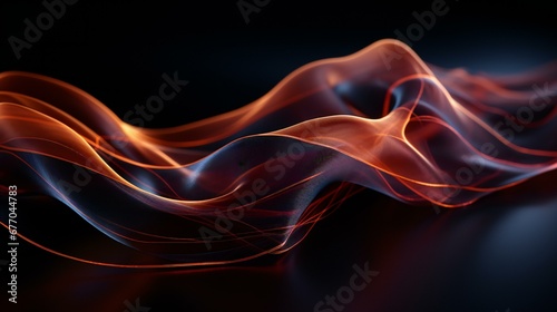 Abstract Silken Flames Dancing Gracefully on a Mystical Stage of Shadows and Light