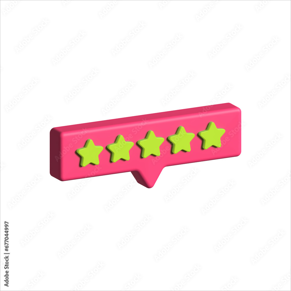 5 star rate symbol 3d red and yellow color 5 star rate symbol 3d red and yellow color