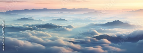 A Majestic Skyline: Captivating Clouds Painting the Horizon from Above