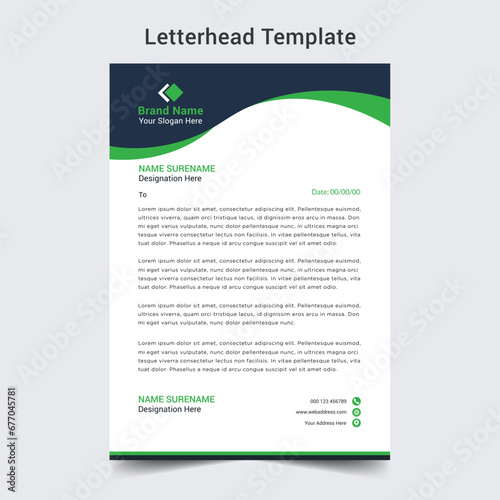 Professional letterhead template design 
