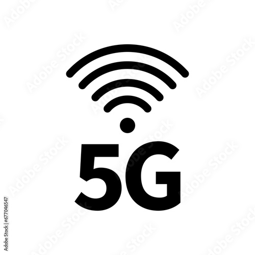 5G icon vector, 5G vector flat illustration isolated on white background.