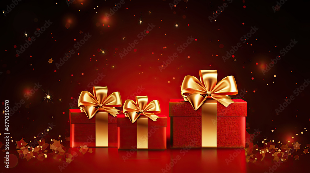 Christmas Template in red with Santa Claus Christmas Template in red with Santa Claus