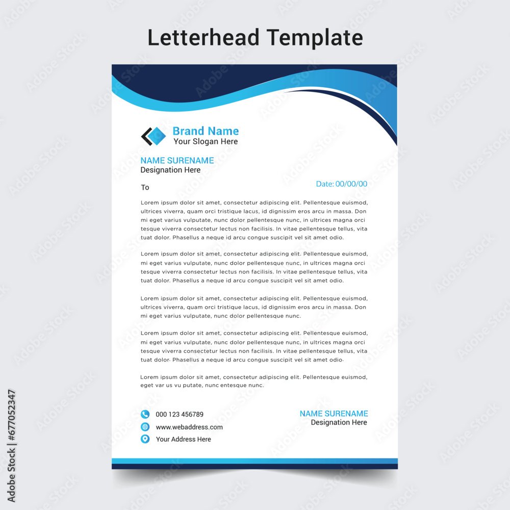 Professional letterhead template design Professional letterhead template design