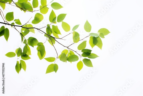 green leaves branches background  Generative AI