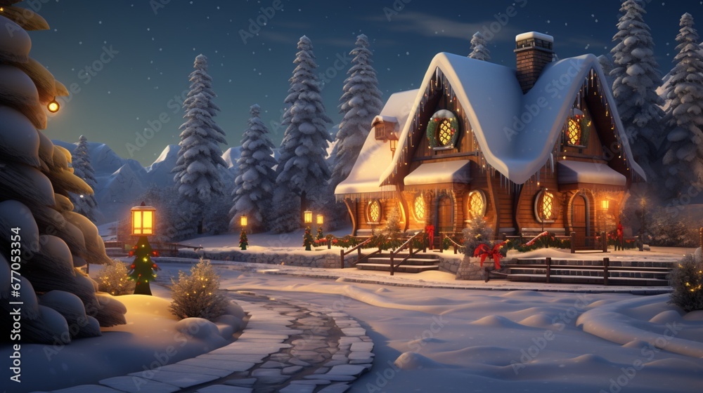 Embrace the winter enchantment with our cozy seasonal decorations. Craft your unique winter tale in the spacious copy space.