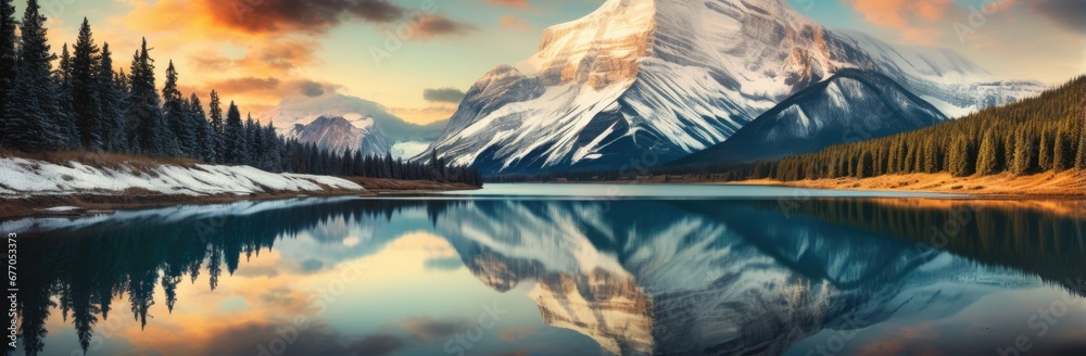 Majestic Mountains: A Serene Landscape Capturing the Beauty of Nature