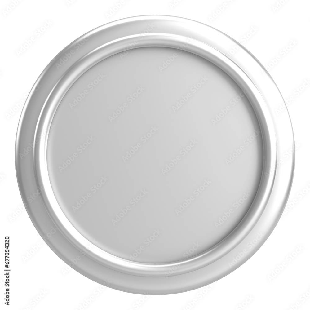 3D circle button. Empty button. 3D illustration. 3D circle button. Empty button. 3D illustration.