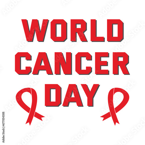 world cancer day icon vector