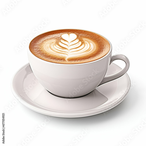 cup of coffee , cappuccino isolated on white background 