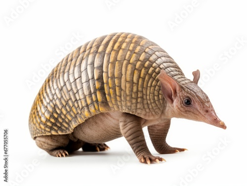 Armadillos on a white background