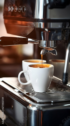 espresso coffee machine, coffee cup 