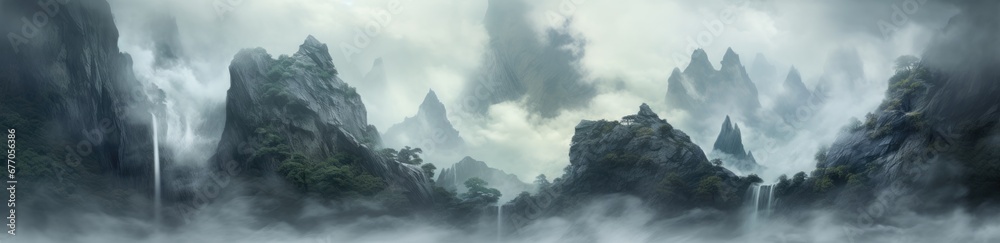 A Majestic Mountain Landscape in Glorious Digital Paint
