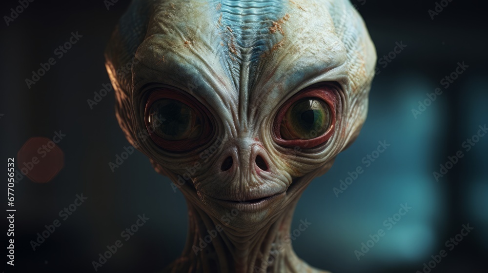 portrait of an alien creature, copy space, 16:9 portrait of an alien creature, copy space, 16:9