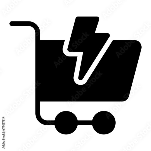 flash sale glyph icon