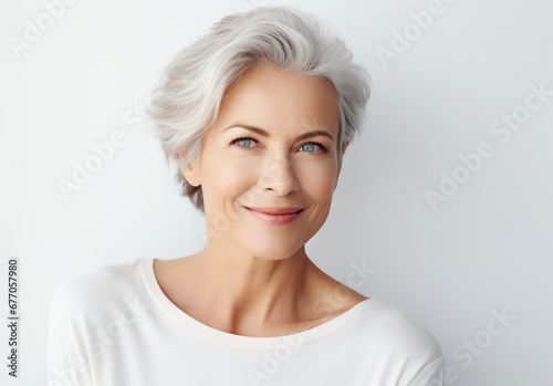 beautiful mature woman, AI generated photo