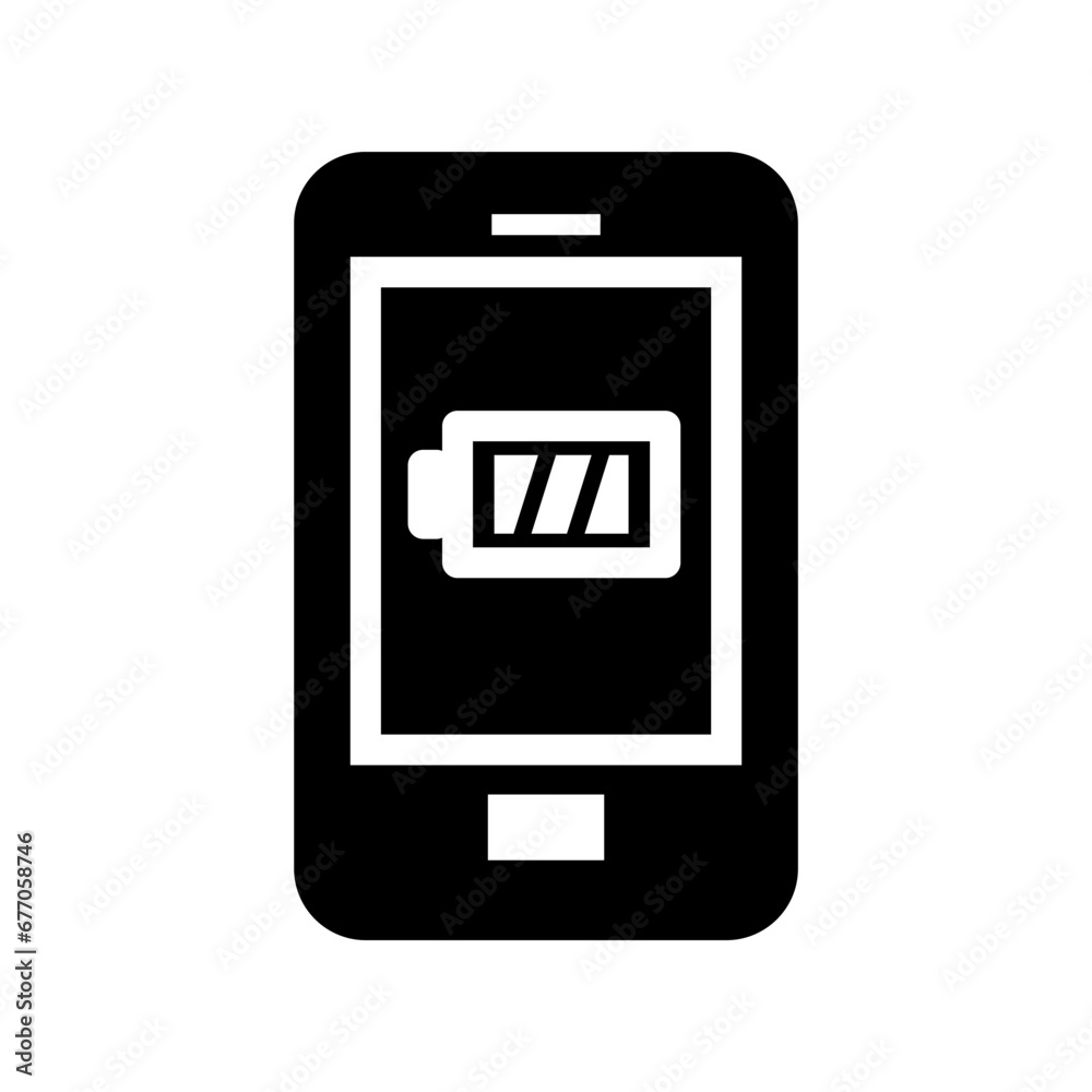 Smartphone charging icon Smartphone charging icon