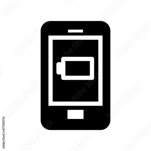 Smartphone low battery icon