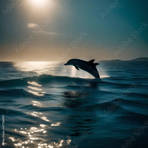 dolphin jumping out from the sea © Naz